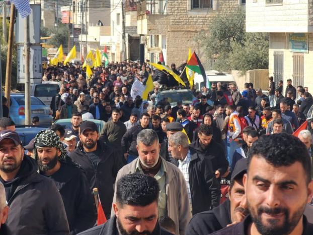 تشييع جثمان الشهيد الطفل محمد نعسان إلى مثواه الأخير في المغير